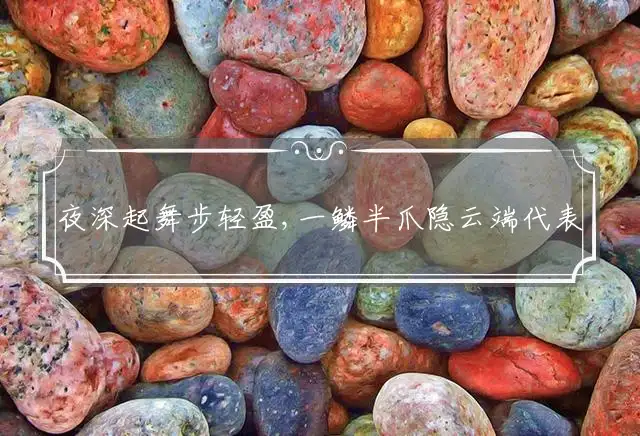 夜深起舞步轻盈,一鳞半爪隐云端代表打最佳那个生肖,经典释义词语迷解释