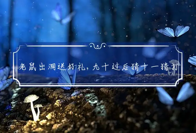 老鼠出洞送好礼,九十过后猜十一猜打一最佳正确生肖,完美释义解释