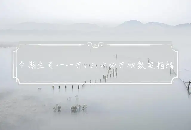 今期生肖一一开,三六必开物数定指精准什么最佳生肖,词语落实释义解释