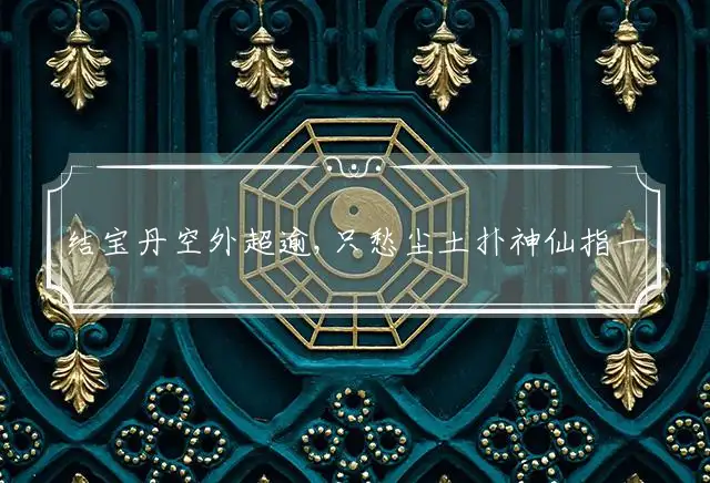 结宝丹空外超逾,只愁尘土扑神仙指一个最佳准确生肖精选释义谜团解释
