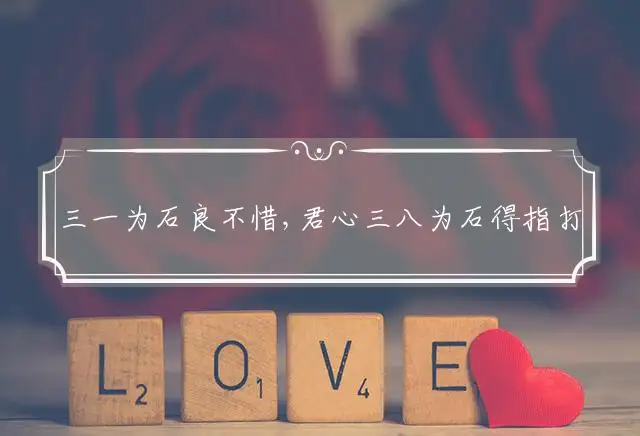三一为石良不惜,君心三八为石得指打代表最佳生肖,释义成语精选解释