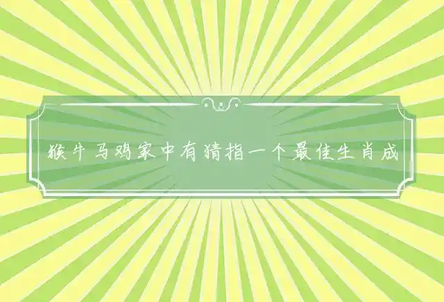 猴牛马鸡家中有是什么生肖