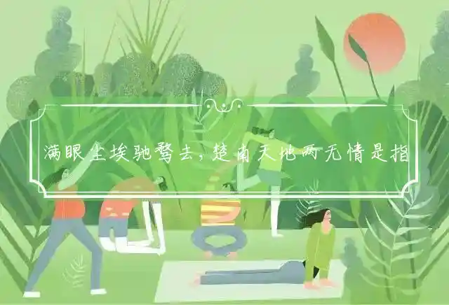 满眼尘埃驰骛去,楚南天地两无情是什么生肖