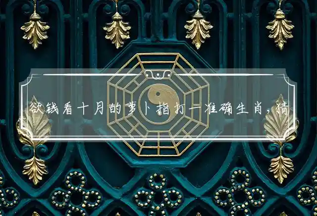 欲钱看十月的萝卜是什么生肖