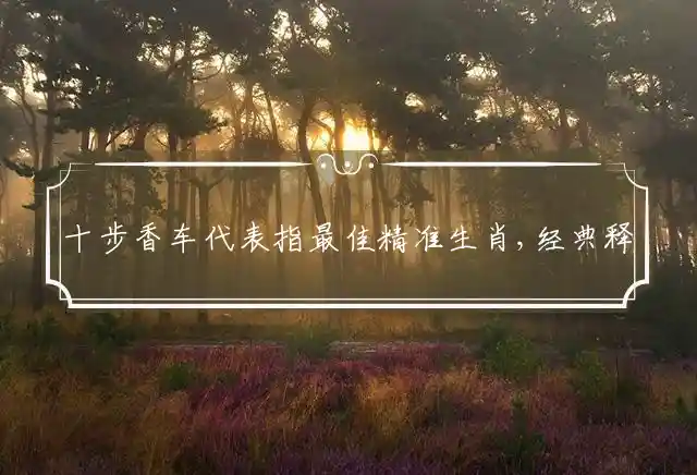 十步香车是什么生肖