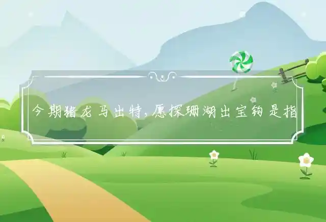 今期猪龙马出特,愿探珊湖出宝钩是什么生肖