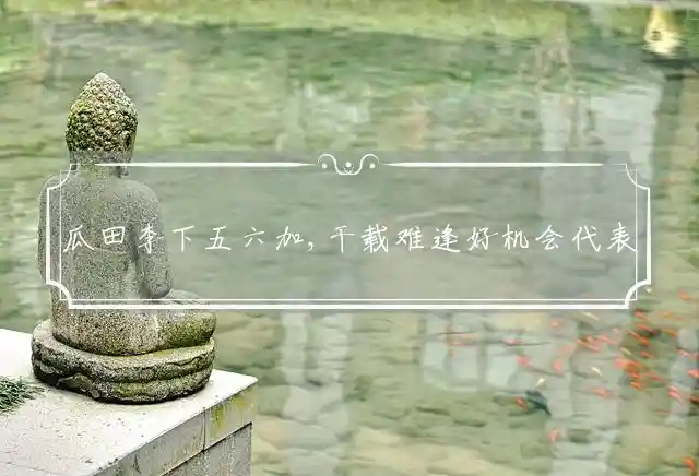 瓜田李下五六加,干载难逢好机会是什么生肖