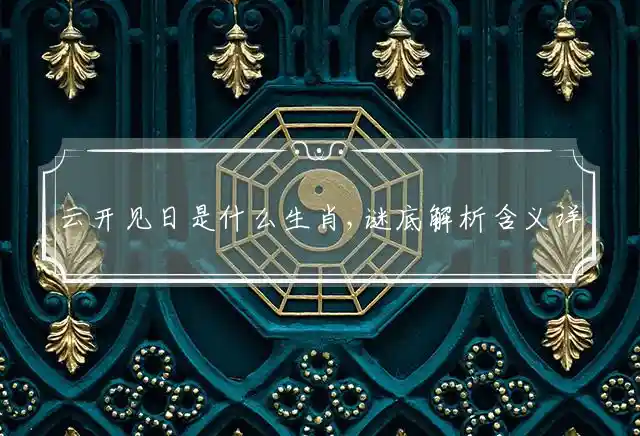 云开见日是什么生肖