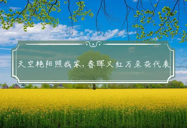 天空艳阳照我家,春晖又红万朵花是什么生肖