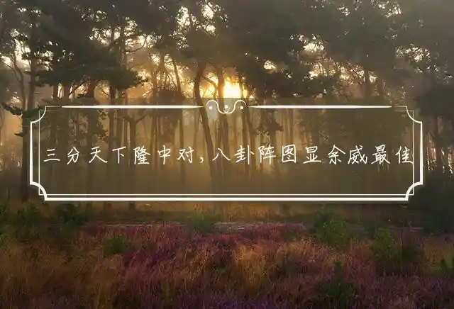 三分天下隆中对,八卦阵图显余威是什么生肖