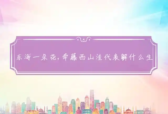 东海一朵花,牵藤西山洼是什么生肖