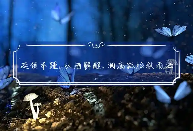 延颈举踵,以酒解酲,涧底孤松秋雨洒是什么生肖